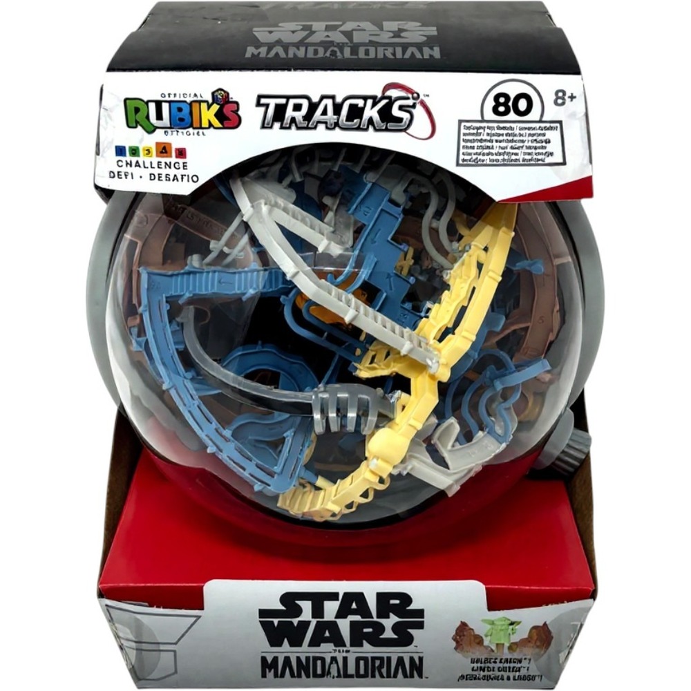 Rubiks Tracks Star Wars The Mandalorian 3D gravity Maze Puzzle featuring Grogu